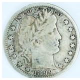1899 Barber Quarter 90% Silver