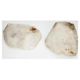 2 Beautiful Med/Large Clear-ish Quartz Crystals