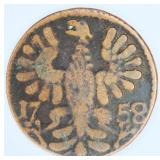 1758 Free Imperial City of Aachen 12 Copper Coin
