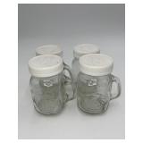 4 VTG Golden Harvest 4oz Mason Jar Shakers