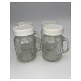 4 VTG Golden Harvest 4oz Mason Jar Shakers