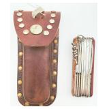 VTG Victorinox Swiss Army Knife w/ Leather Case