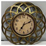 *Decorative Gold-Tone Quartz Wall Clock