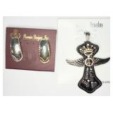 Premier Designs Earrings & Large Cross Pendant