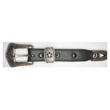 Silver-tone Belt Buckle Loop & Tip Set