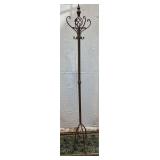 *Vintage Ornate Metal Standing Coat Rack