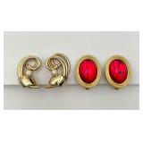 2 Pair of Nice Golden Ear Clips