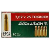 Sellier & Bellot 7.62x25 Tokarev 85gr FMJ