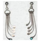 VTG 925 Dangle Earrings w/ Turquoise Stone
