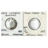 2 Very Rare ANTQ Edgar Lumber Co. AR Tokens