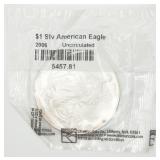 Uncirculated 2006 American Silver Eagle Coin