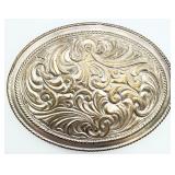 VTG Crumrine Heavy Silver-plated Belt Buckle