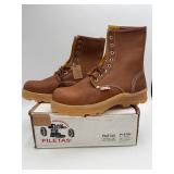 Brown Leather PILETAS Industrial Work Boots