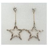 Beautiful & Fun Star Dangle Pierced Earrings