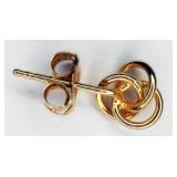 Single 14K Gold Earring w/ Triple Loop Design