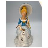 Vintage Porcelain Victorian Lady w/ Umbrella, 8.5ï¿½