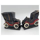 Vintage Chevrolet & Ford Ceramic Bookends