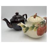VTG Teapots Japan Brown Hexagon & 1991 CBK Apple