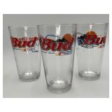 3 VTG Budweiser Phoenix Raceway 6ï¿½ Glasses