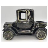 Vtg Black & Gold Ceramic Ford Model T Planter