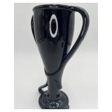 Vintage Fostoria "Tut" Black Amethyst Glass Vase