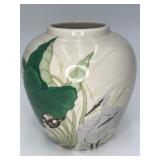 Vintage Hera Marshland White Heron Vase
