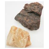 Almandine Garnet & Calcite Crystal