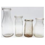 4 VTG Clear Glass Bottle/Jars