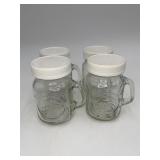 4 VTG Golden Harvest 4oz Mason Jar Shakers