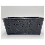 VTG L.E. Smith Black Glass Dancing Nymphs Planter