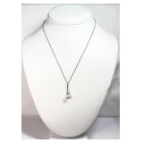 925 Chain w/ 925 Pearl Drop Pendant