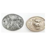2 VTG Western Belt Buckles