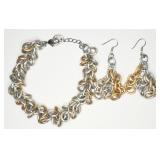 Unique Fashion Bracelet & Dangle Earrings Set