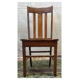 *Vintage Wood Slat-Back Chair
