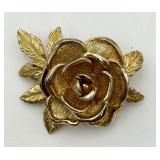 Layered Golden Rose Pin