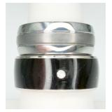 2 Silver-tone Fashion Rings