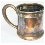 Vintage Silver Soldered Christening Cup