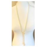 Faux Pearl Wrap Necklace