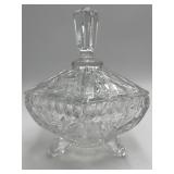 Vintage Irena Poland Crystal Lidded Candy Dish