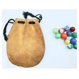 VTG Marble Bag & Marbles