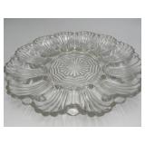 Vintage Glass Deviled Egg Platter