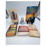 Classic Christian Books and Religious Figurine