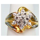 Gold-tone Diamond Ring