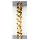 Gold-tone CZ Tennis Bracelet