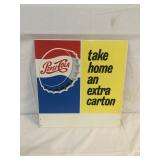 1959 PEPSI COLA DOUBLE SIDED SIGN