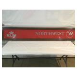 KLM NORTHWEST AIRLINES GLASS FRAMED SIGN
