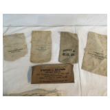 OLD CANVAS BANK MONEY BAGS