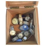 BOX OF OLD WRIST WATCHES