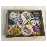 BOX OF PINBACK BUTTONS