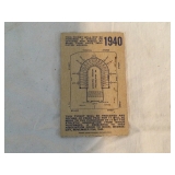 BACK OF 1940 FOOTBALL TICKET